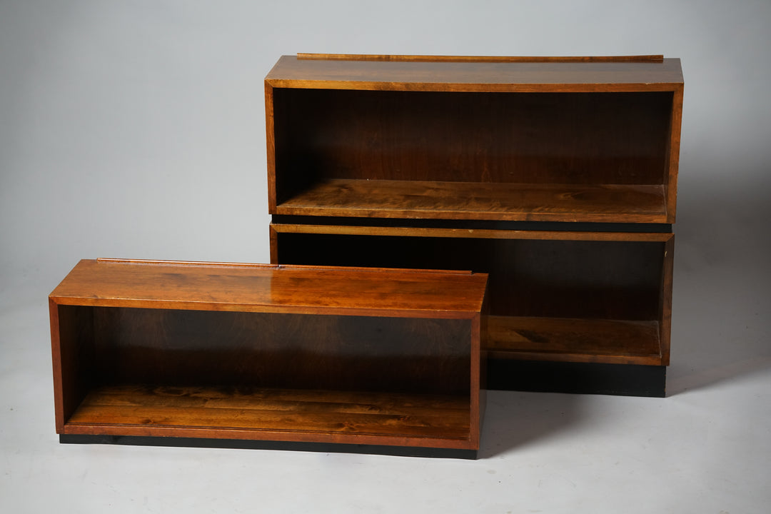 Stackable shelves (3 pieces), Aino Aalto, Oy Huonekalu- ja Rakennustyötehdas Ab, 1940s