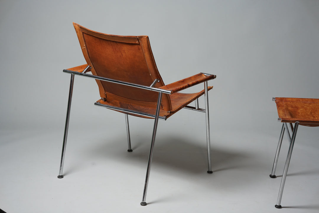 Rare Casino armchair and footstool, Yrjö Kukkapuro, 1960s