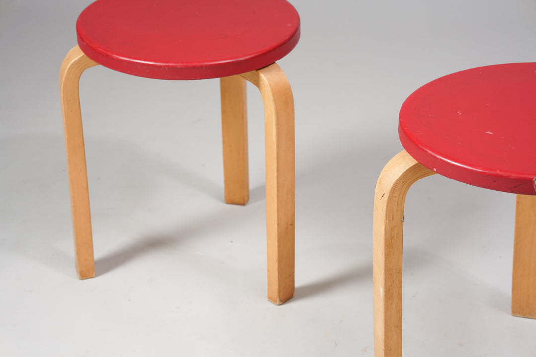 Stools model 60 (2 pieces), Alvar Aalto, Artek, 1960's