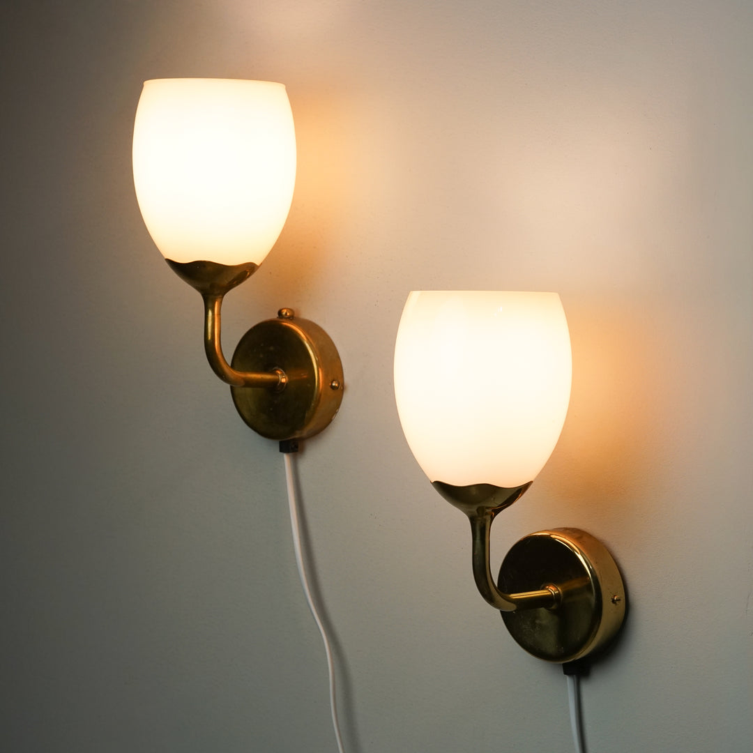 Pair of model 9447 wall lights, Paavo Tynell, Oy Taito Ab, 1950s