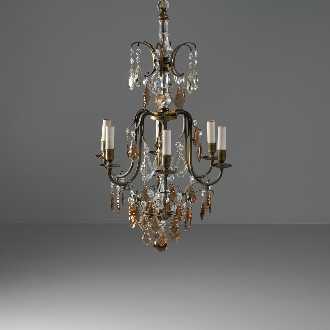 Model 1465 chandelier, Paavo Tynell, Taito Oy, 1930s