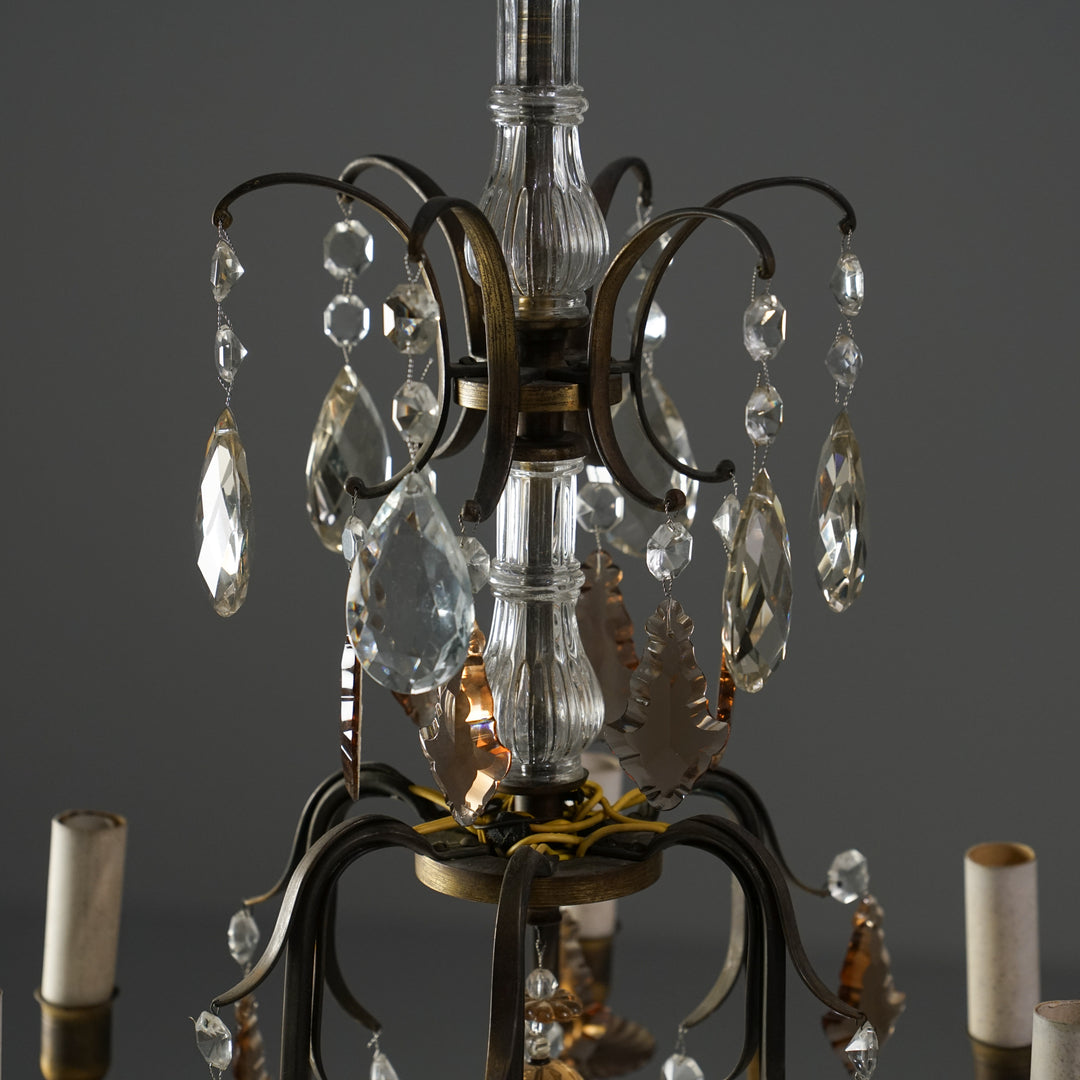 Model 1465 chandelier, Paavo Tynell, Taito Oy, 1930s