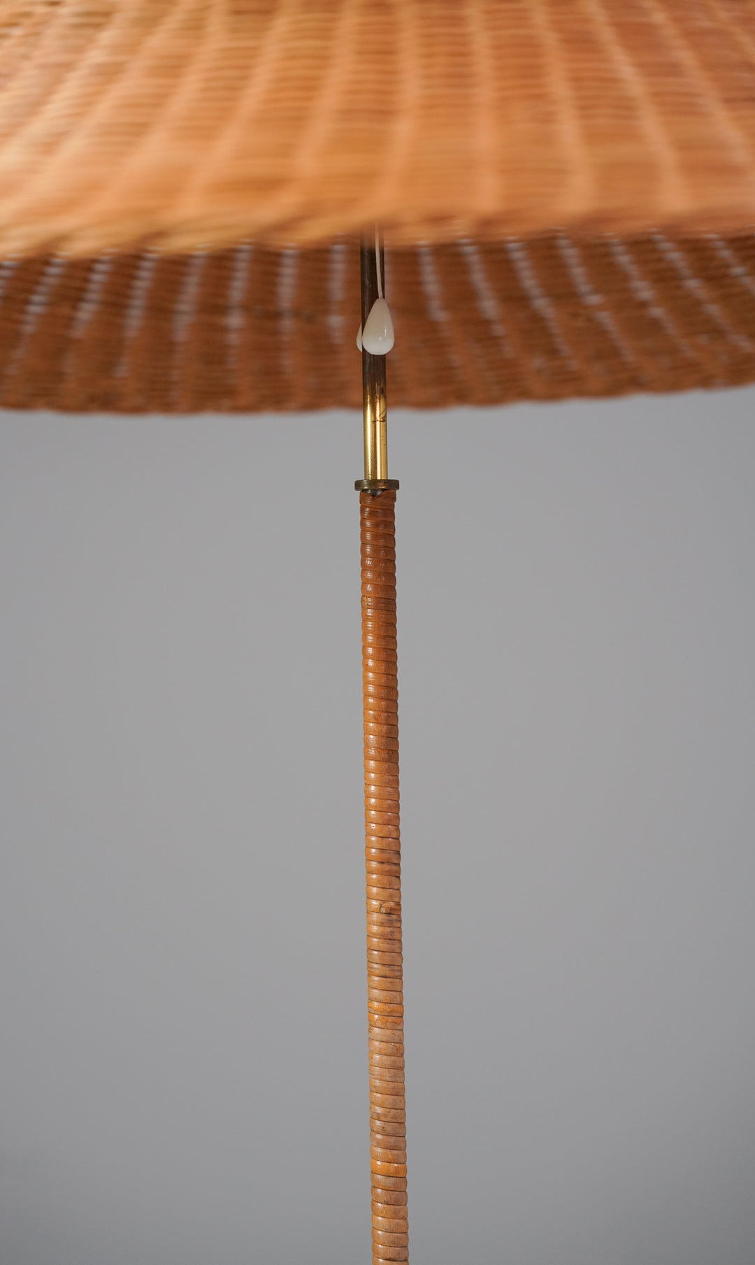 Rattan floor light, Finland, 1950s