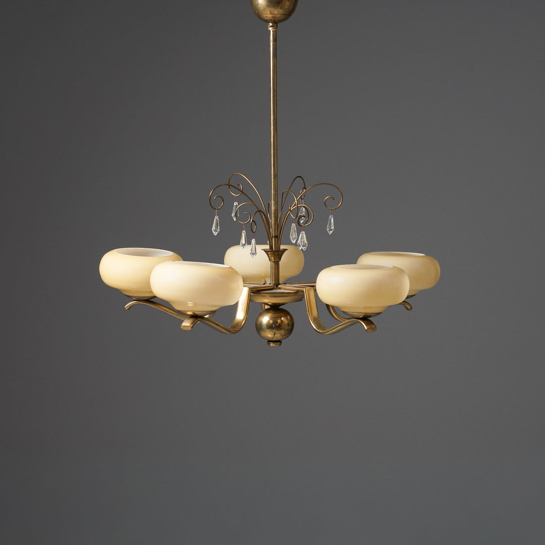 Chandelier, attr. Paavo Tynell, 1940s