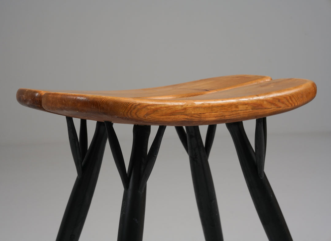 Model Pirkka stools (2 pieces), Ilmari Tapiovaara, Laukaan Puu, 1950s