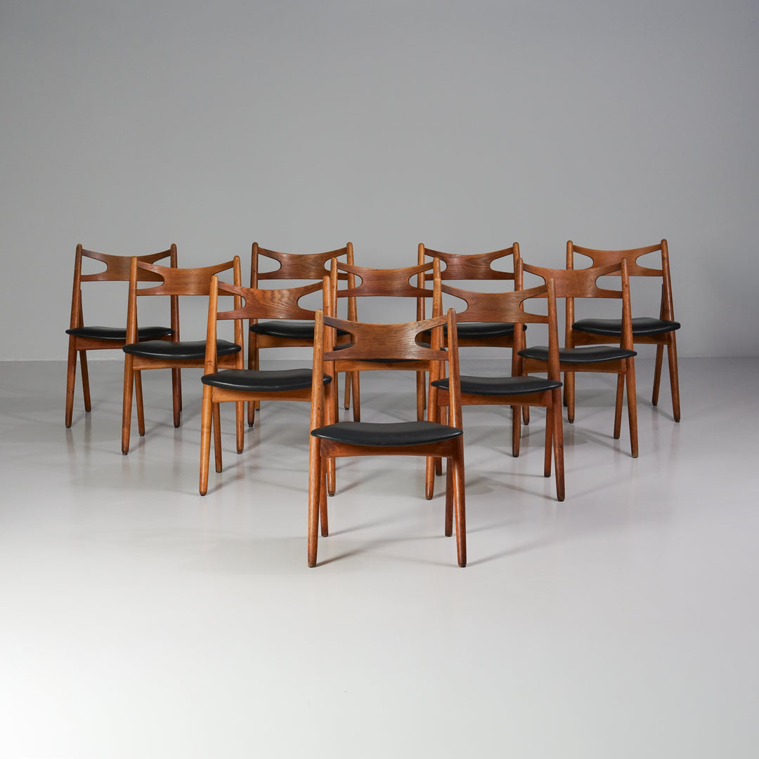 Malli CH29 "Sawbuck Chair" -tuolit (10 kpl), Hans J. Wegner, Carl Hansen & Søn, 1900-luvun puoliväli