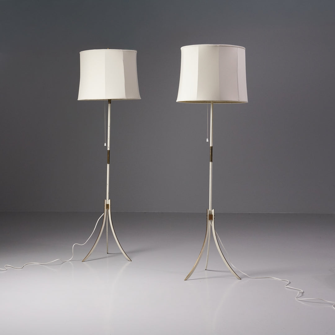 Pair of floor lamps, 1950s