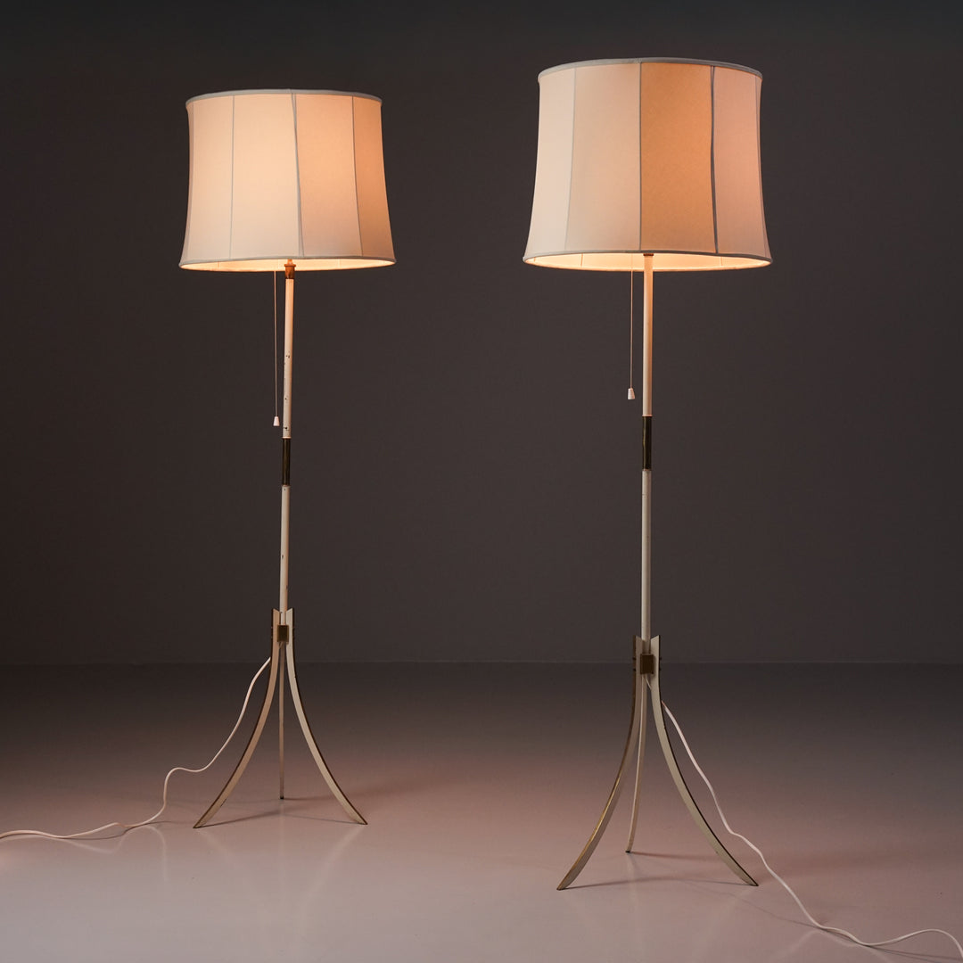 Pair of floor lamps, 1950s