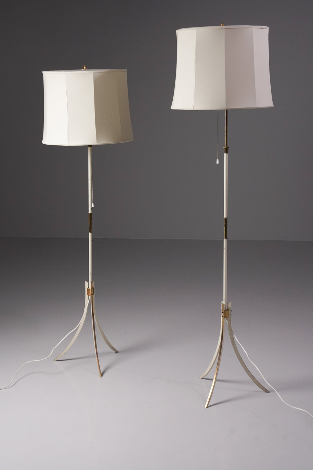 Pair of floor lamps, 1950s