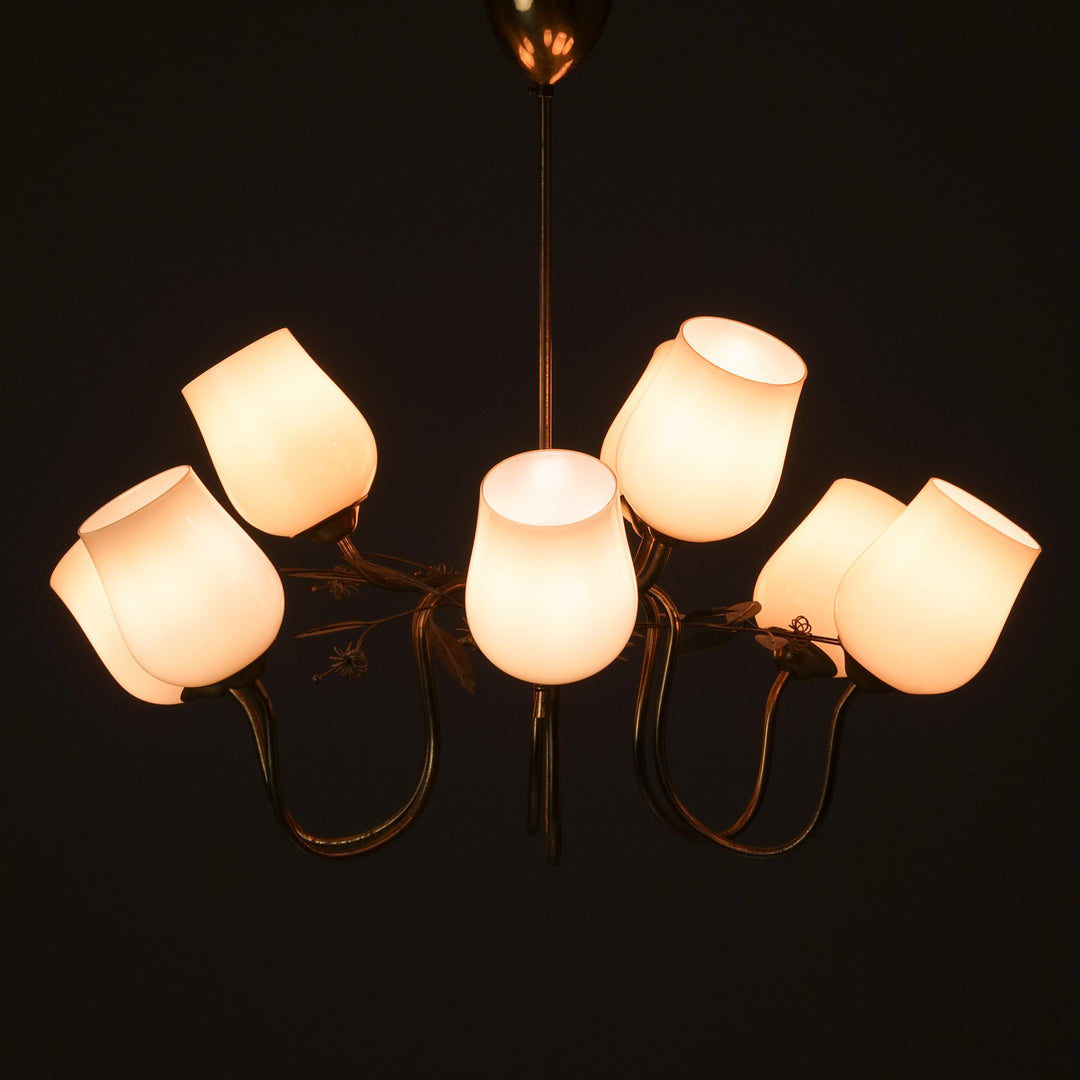 Rare model 85/9 chandelier, Itsu, 1950s