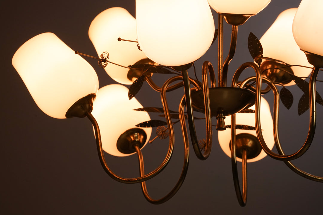 Rare model 85/9 chandelier, Itsu, 1950s