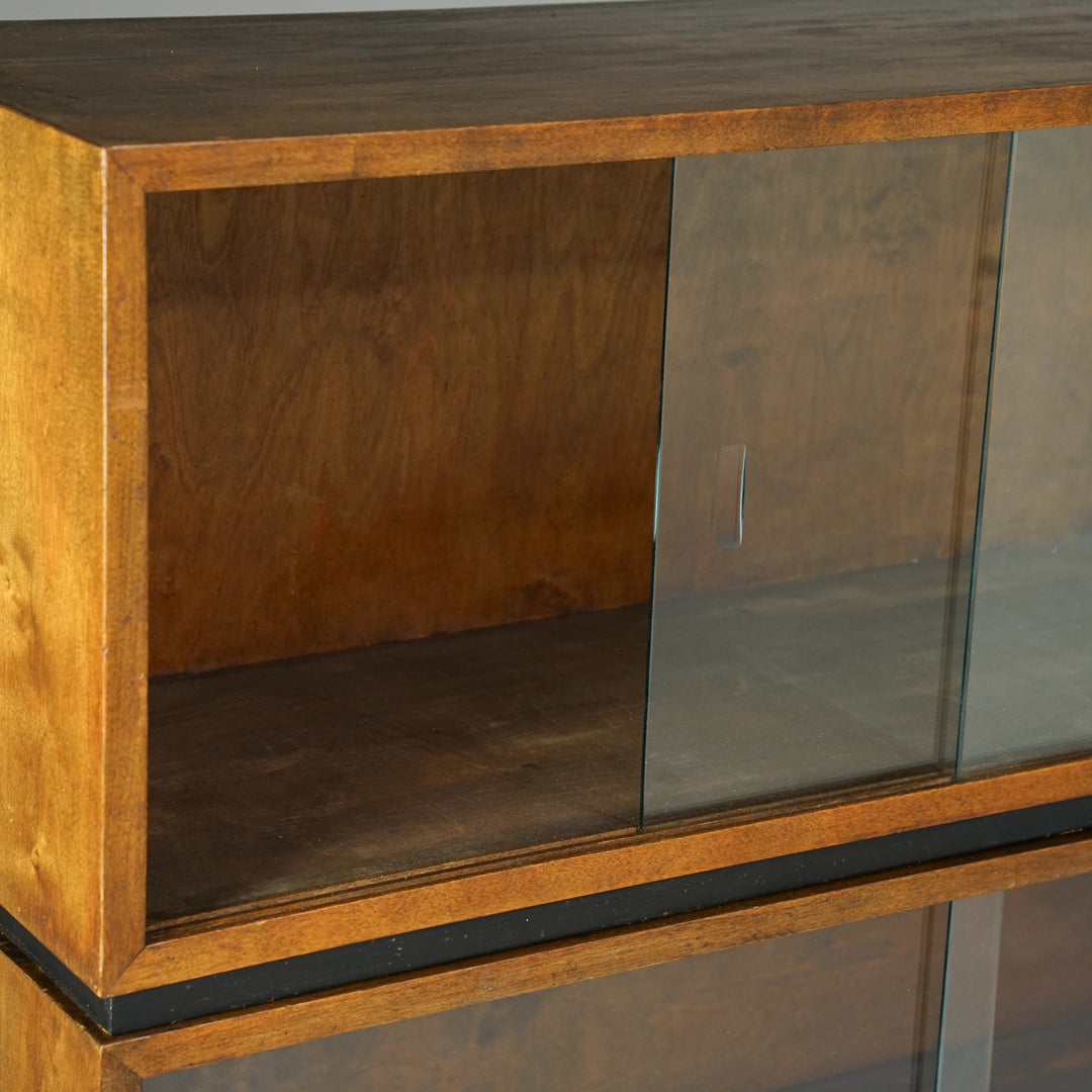 A 10-piece stackable shelving unit, Aino Aalto, Oy Huonekalu- ja Rakennustyötehdas Ab, 1930/1940s