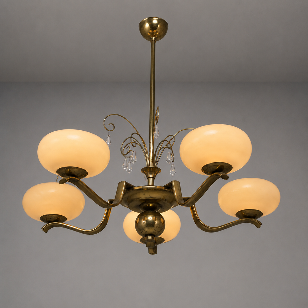 Chandelier, attr. Paavo Tynell, 1940s