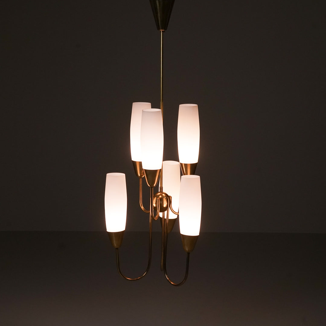 Rare chandelier Model ER 98/6, Itsu, 1960s