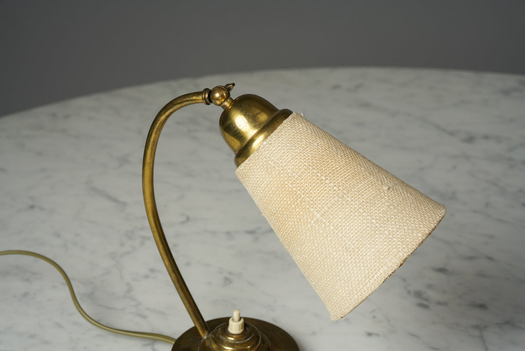 Pair of brass table lamps, 1950s
